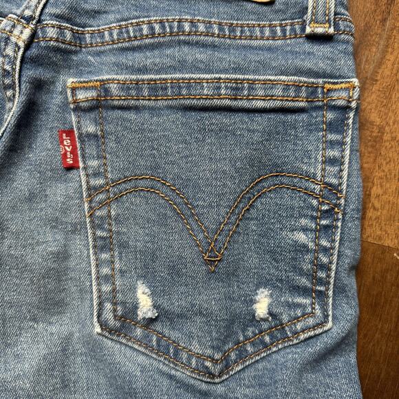 Levi's Wedgie Skinny Jeans Womens 25 High Rise Distressed Button Fly 52305-0024 - Picture 16 of 16